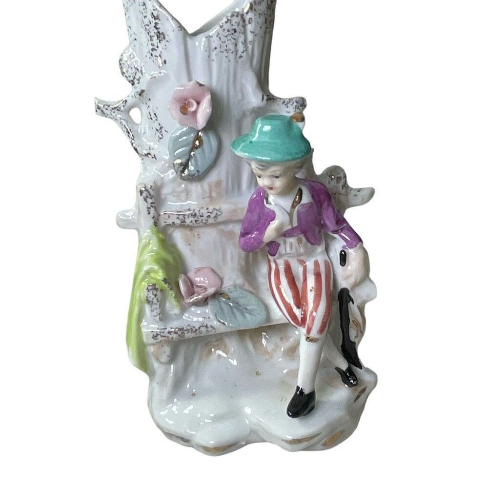 Antique Porcelain spill vase English 18th early 19th centuries.